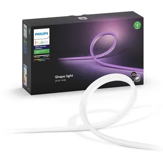 Philips Hue White and Color ambiance Outdoor Lightstrip 5 Meter, Universalstreifenleuchte, Bluetooth/Zigbee, Weiß, LED, Silikon, Nicht austauschbare(s) Leuchtmittel - Weiß
