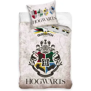 Carbotex Harry Potter - Bettwäsche 135x200 + 80x80 cm - Grau