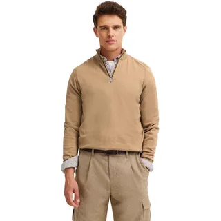 bugatti Herren Pullover Troyer Stehkragen Kaschmir-Anteil Regular Fit