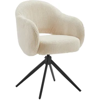SalesFever Armlehnstuhl »Manchester Cord-Bezug« | 1 Stk.mit 360° Drehfunktion