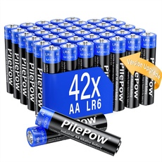 Batterien AA, 42 Stück, Leistung Batterie 1,5V LR6, [Upgrade-Version] Einwegbatterien für Spielzeug, Wecker, tragbare Fernbedienung und andere tägliche Geräte
