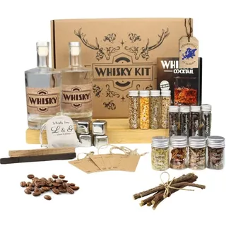 L&G® - Kit zur Zubereitung und Verkostung von arrangiertem Whisky - Geschenkideen - Originelles DIY Whisky Geschenkset - Weihnachten, Geburtstag - Made in France - Hochwertige Zutaten und Zubehör