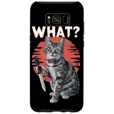 Hülle für Galaxy S8+ Halloween Katze Messer Design Witzige Tier Katzen