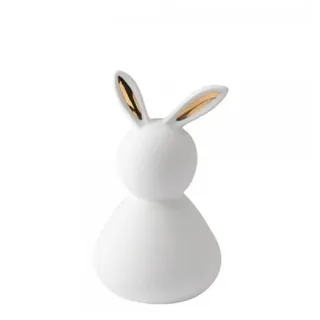 r√§der design Porzellanhase klein Dame gold/weiß