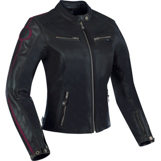 Segura Devon, Lederjacke Damen - Schwarz/Dunkelrot - T5