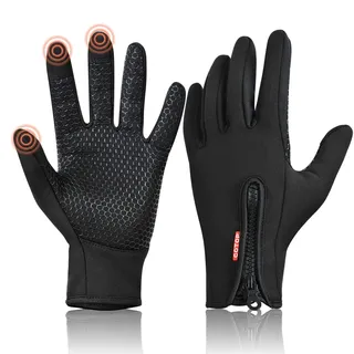 COTOP Handschuhe Winter Herren Damen, Thermo Touchscreen Winterhandschuhe, rutschfest Winddicht Wasserdicht Sporthandschuhe für Laufen, Fahren, Radfahren, Wandern (M)