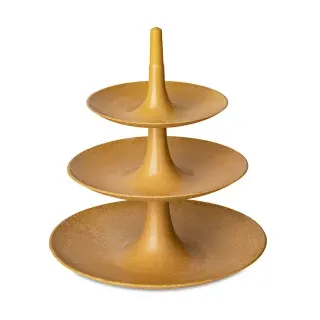Koziol Etagere BABELL L, 3-stöckig, Stilvolle Servierplatten für Snacks oder auch Obst, Farbe: orange