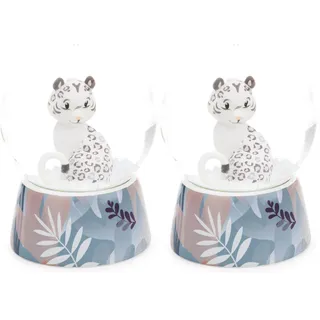 NICI Schüttelkugel Love Panda 6.5cm - weiß - Deko-Zubehör, Schneekugel, Glimmerkugel, Glaskugel – Geschenkidee für Freundschaft | 62631