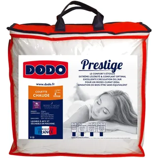 Dodo Warme Steppdecke, Synthetik, 220 x 240 cm, für Doppelbett, Prestige-Steppdecke, Komfort mit 5 Sternen und Wohlbefinden, maschinenwaschbar bei 40 °C