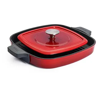 Iron Steakpfanne 28 x 28 cm rot