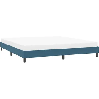 vidaXL Bettgestell ohne Matratze Dunkelblau 200x220 cm Samt