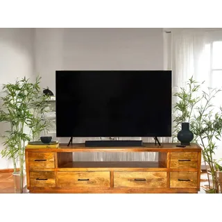 opium outlet Lowboard Sideboard Schrank TV Kommode Regal Raumteiler Möbel Holz massiv B x T x H 200 x 45 x 50 cm