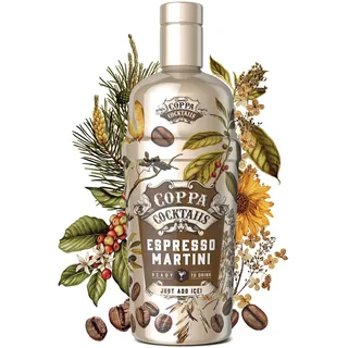 Coppa Cocktails Espresso Martini 0,7L, 14,9% Vol. - Fertig gemixter Cocktail mit Vodka, Espresso & Kaffeenote, Ready to Serve - Kaffee-Klassiker im Glas
