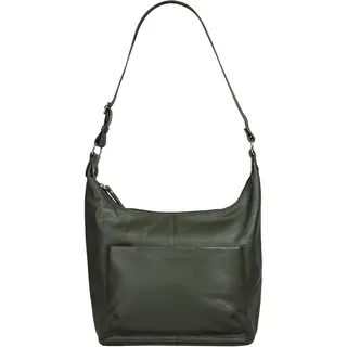 Shopper BRUNO BANANI, Damen, Gr. B/H/T: 38cm x 29cm x 11cm onesize, grün (oliv), Leder, leicht glänzend, unifarben, Taschen Shopper, echt Leder