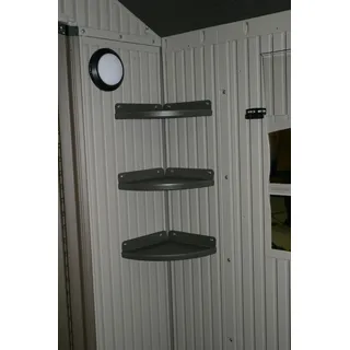 Lifetime Eckregal 24 x 24 x 10 cm Kunststoff Grau