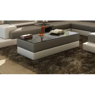 Wunderschöne XXL Leder Wohnlandschaft U Form Ecksofa Sofa Couch Polster Ecke - Grau