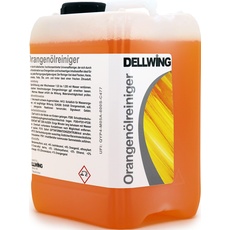 DELLWING Orangenölreiniger Konzentrat 5L – Premium Orangenreiniger Konzentrat/Universalreiniger mit Zitrusduft gegen Flecken, Fette, Öle, Klebereste und Harze