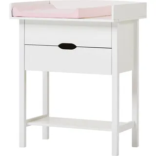 Hoppekids "ISABELLA", Auflage abnehmbar, wahlweise mit Wickelauflage 79 cm, weiß, rosa