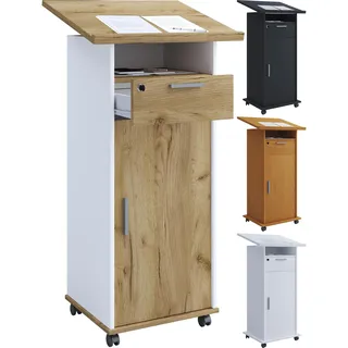 VCM Stehpult »Holz Stehpult Rednerpult Stehtisch Rollen Melta T«, braun