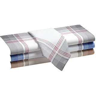 Taschentuch, Herren, Gr. 4-Stück-Packung, bunt (farbig, sortiert), Baumwolle, gemustert, Modetücher Taschentuch