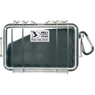 Peli 1040 Wasserdichte Micro Box zum Schutz von Smartphone und Weiteren Elektrischen Utensilien, IP67 Wasser- und Staubdicht, 0,7L Volumen, Transparent/