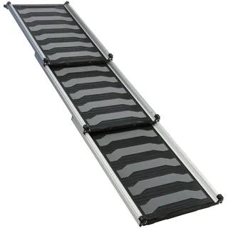 Trixie Teleskop-Hunderampe Aluminium 175 cm Schwarz/Grau