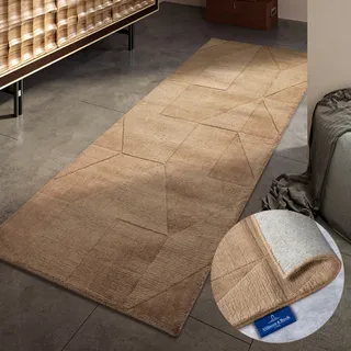 Villeroy & Boch Wollteppich »Ursule« rechteckig 10 mm Höhe Läufer, handgewebt, Wolle, Natur, Wohnzimmer, Geometrie, Boho, beige