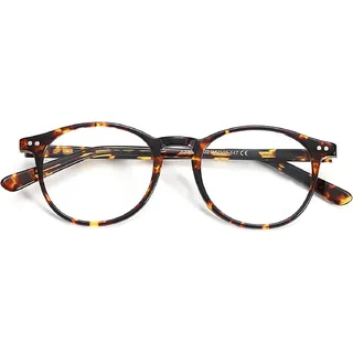 Vintage Nerdbrille Rund Retro Klare Linse Uni Brillenrahmen