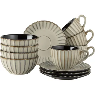 Mäser Confino Frühstücksset 12-tlg. beige/braun