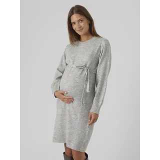 Mamalicious Umstandskleid »MLNEWANNE L/S ABK KNIT DRESS A. NOOS«, grau