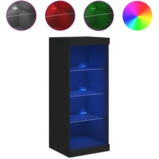 vidaXL Sideboard mit LED-Leuchten Schwarz 41x37x100 cm