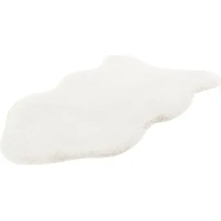 Heaven Shape - Teppich - Superweich - Hochflor - Lammfell - Kunstfell - Flauschiges Fell - 60x90 cm elfenbein off-white - Beige, Weiß