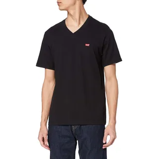 Levi's T-Shirt Housemark in Schwarz mit V-Ausschnitt-XS