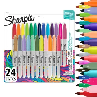 Sharpie Permanente Marker | Feine Spitze Malstifte | gemischte Farben | 24 Marker