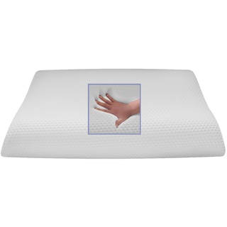 Viscoelastisches Kopfkissen Visco Nackenkissen Visko Nackenstützkissen viskoelastisches Wellenkissen 80 x 40 x 11 cm mit Noppen Memory Foam Schaum Schlafkissen softes weiches Kissen