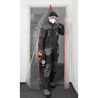 NEO TOOLS Zip Door - Tür Staubschutz Türen - Bautür Türabdeckungen - Transparent - I