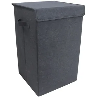 VCM Wäschekorb Dreso M ca. 30x50x30 cm Anthrazit