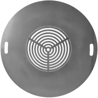 Czaja® Feuerplatte 60 cm mit Grillrost| Grillring | Grillplatte | Plancha - 5mm Stark - Ideal für Feuerschale, Stahlfass, Öltonne, Feuertonne, Stahltonnen Kugelgrills