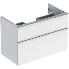Bild iCon Waschtischunterschrank 2 Schubladen, weiß/lackiert hochglänzend/Griff glanzverchromt