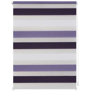 Duo Rollo / Doppelrollo Klemmfix 70 x 150 cm violett/lila/weiß