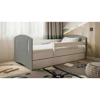 MID.YOU Kinderbett CLASSIC 80 x 160 cm Birke grau/weiß