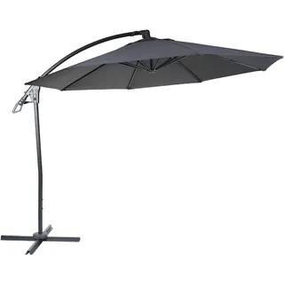 Mendler Deluxe Ampelschirm Ø 300 cm Grau