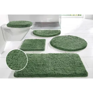 Badematte OTTO HOME "Sanremo, Badvorleger, Badezimmer Teppich, sehr weich" Gr. 3, grün (dunkelgrün), H:30mm, Polyester, Badematten, Badematte, Badteppich, unifarben, rechteckig, rund & als 3-tlg. Set erhältlich, Topseller