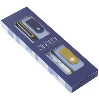 Kokonote Kugelschreiber Set Stift Akalia Schwarzere Stift - Schwarz Kugelschreiber Box mit 2 Lesezeichen Magnetisch und 1 Kugelschreiber Schwarz