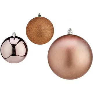 Weihnachtsbaumkugeln Krist+ Rosa Kunststoff Ø 10 cm 6 Stück - Rosa