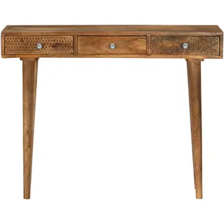 vidaXL Konsolentisch Mangoholz Massiv 102 x 30 x 79 cm - Braun
