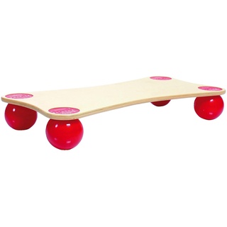 Togu Balanza Ballstep Balance board Stepper, holzfarben mit rot