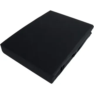 Novel Boxspring-Spannleintuch , Schwarz , Textil , 140x220 cm , in Übergrößen erhältlich, geeignet für Boxspringbetten , Heimtextilien, Bettwäsche & Leintücher, Leintücher, Spannleintücher Boxspringbett