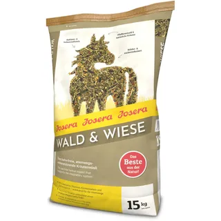 JOSERA Wald & Wiese (1 x 15 kg) | Premium Pferdefutter - das atemwegsunterstützende Kräutermüsli| haferfrei |Stärke- & zuckerreduziert | 1er Pack