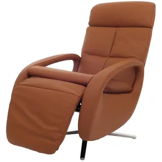 Mendler Relaxsessel HWC-L11 Leder 70 x 109 x 70 cm Braun drehbar mit Liegefunktion